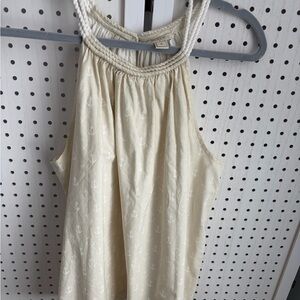 J. Crew Ivory Sleeveless Top with Nautical Design